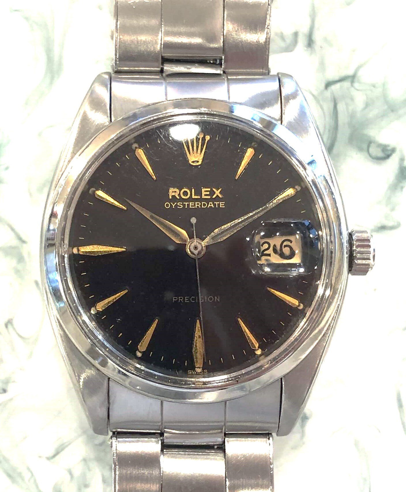 ロレックス オイスターデイト プレシジョン 6694 ミラーブラウン